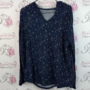 George pull over hoodie sweater stars blue white Navy Starry Sweatshirt